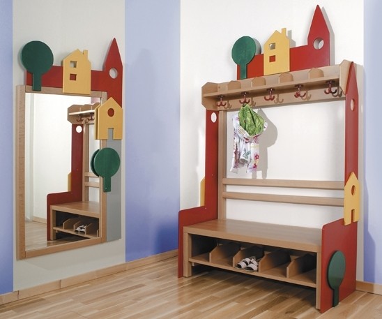 Motivaufsatz Stadt & Land als Garderobenaufsatz