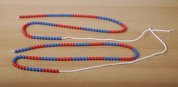 Rechenkette 5 für den Zahlenraum bis 100 rot / weiß