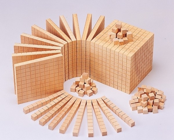 Zehnersystemteil Tausenderblock für Zehnersystemsatz - aus RE-Wood ®