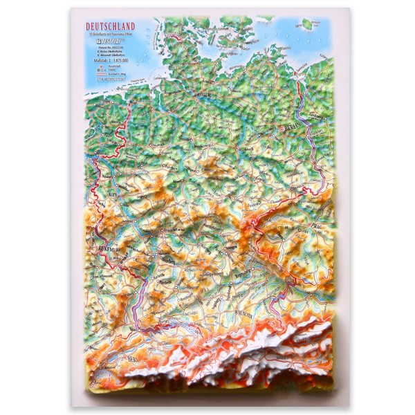 3D Landkarte - DEUTSCHLAND
