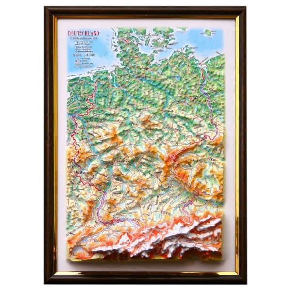 3D Landkarte mit Rahmen
