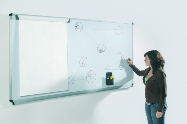 Langwandtafel mit Ablage