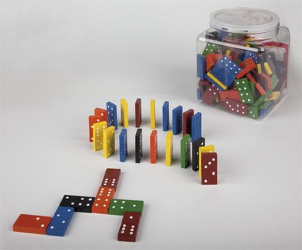 Sechser-Domino-Set im Kunststoffeimer - 168-teilig