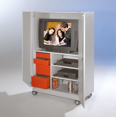 Mobiler TV-Schrank mit Schubladenelement, 1 Videozug und 1 Boden