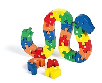 ABC-Holz-Puzzle-Schlange