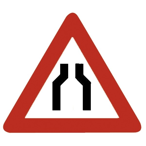 Verkehrsschild: Verengte Fahrbahn