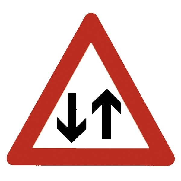 Verkehrsschild: Gegenverkehr