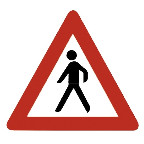 Verkehrsschild: Fußgänger