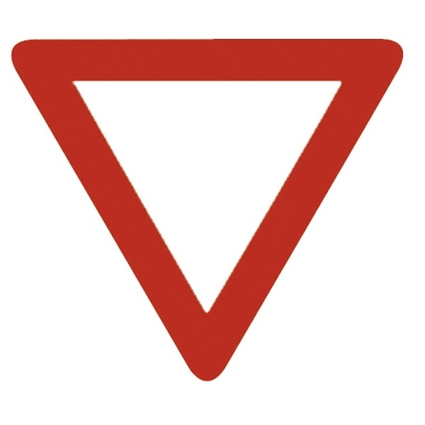 Verkehrsschild: Vorfahrt gewähren