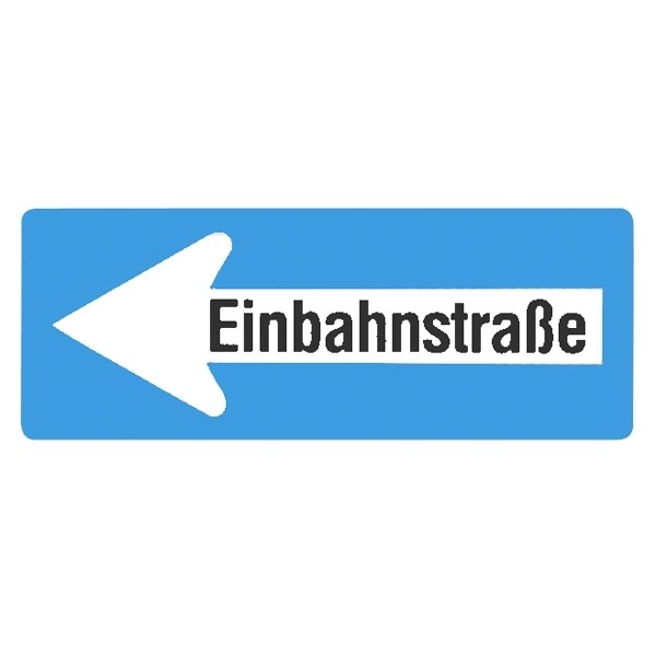 Verkehrsschild -  Einbahnstraße links