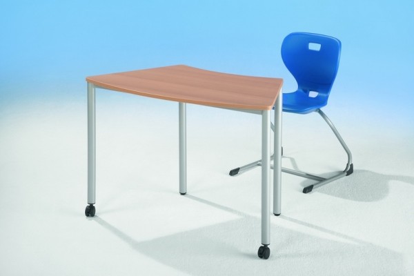 Achtelkreis-Tisch mit Melaminplatte