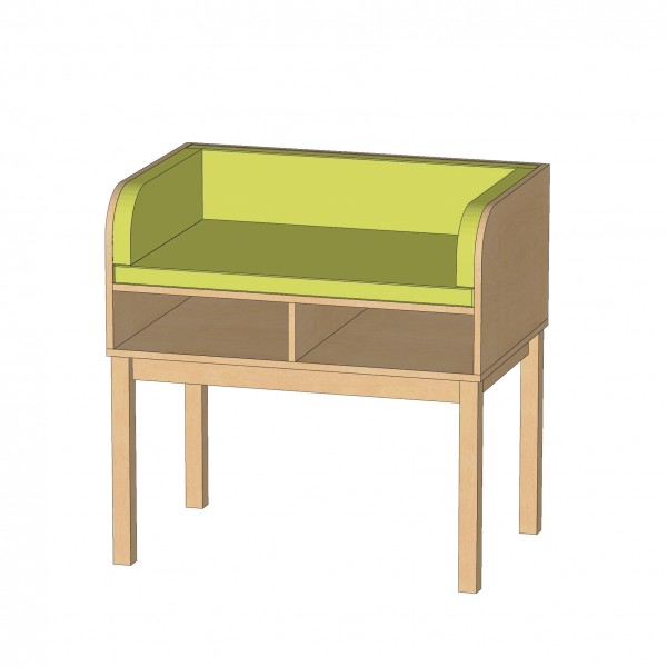 Wickeltisch mit Holzgestell