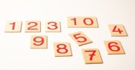Zahlenkarten für numerische Stangen