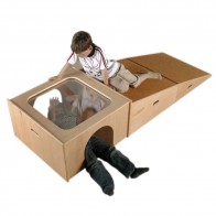 Spielpodest - Set aus 3 Teilen mit Glaspodest