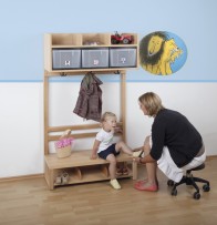 Krippen-Komplett-Garderobe mit InBoxen