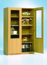 Schrank mit 2/3 verglasten Türen, hoch