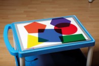 Set mit 6 großen, transparenten Acryl- Geometrieformen