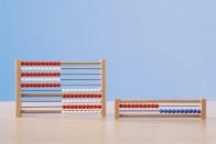 Schülerrechenmaschine System Kühnel 1-100 rot / weiß