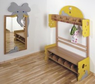 Motivaufsatz Maus & Elefant für Garderobenspiegel