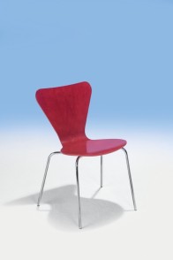 Stuhl Julia - mit Sitz- und Rückenpolster, verchromt