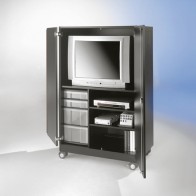 "Black Line" - mobiler TV-Schrank mit 2 Böden
