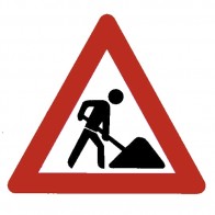Verkehrsschild: Baustelle