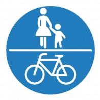 Verkehrsschild: gemeinsamer Fuß- & Radweg