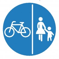 Verkehrsschild: Getrennter Fuß- & Radweg
