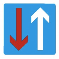 Verkehrsschild: Vorrang vor dem Gegenverkehr