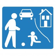 Verkehrsschild:  verkehrsberuhigter Bereich Beginn