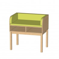 Wickeltisch mit Holzgestell