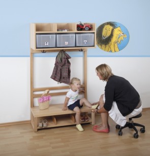 Krippen-Komplett-Garderobe mit InBoxen