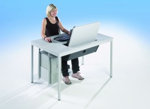 Computer-Einertisch mit versenkbarer Klappe