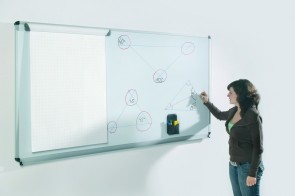 Langwandtafel mit Ablage