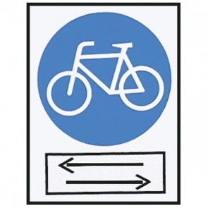 Verkehrsschild: für Radfahrer in beiden Richtungen befahrbar