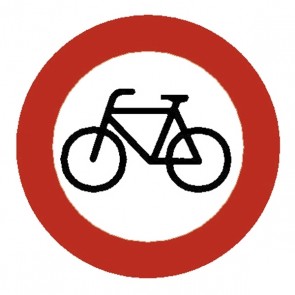 Verkehrsschild: Verbot für Radfahrer