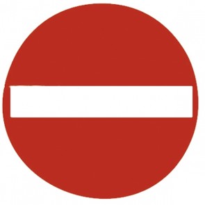 Verkehrsschild: Verbot der Einfahrt