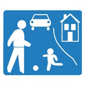 Verkehrsschild:  verkehrsberuhigter Bereich Beginn